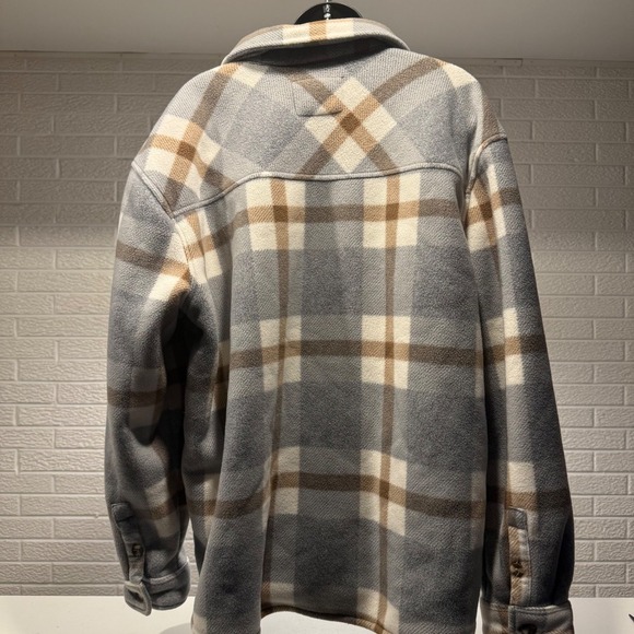 Sage Collective Women's Plaid Sherpa Lined Shirt Jacket XXL Button Up Coat - Picture 2 of 3